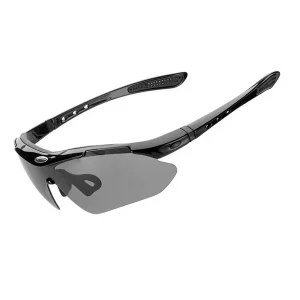 Gafas de Sol Polarizadas RockBros, 100% UV, Set de 5 Lentes, Deportes al Aire Libre.