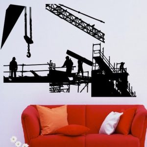 Vinilo decorativo pegatina pared – Construcción, ref: A1006