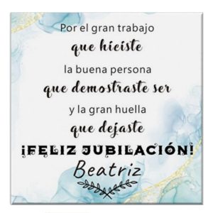 Azulejo para jubilación con nombre personalizado