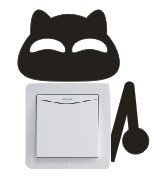 Vinilo decorativo pegatina pared interruptor, cristal, puerta, coche – gato