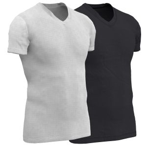 Camiseta de Manga Corta con Cuello en V