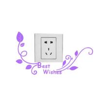 Vinilo decorativo pegatina pared interruptor, cristal, puerta, coche – flor