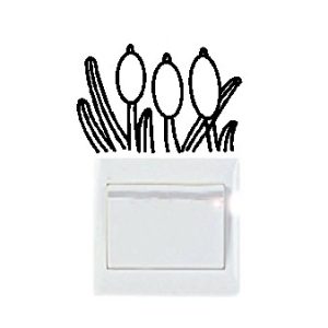 Vinilo decorativo pegatina pared interruptor, cristal, puerta, coche – planta