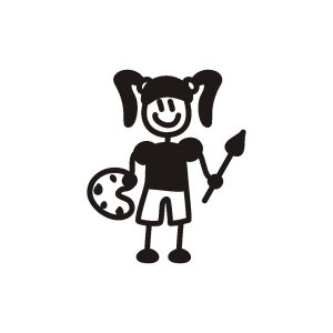 Pegatina familia figura Chica (17)