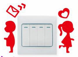 Vinilo decorativo pegatina pared interruptor, cristal, puerta, coche -pareja