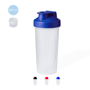 Bidón Shaker de plástico transparente 800 ml Ref: 21246