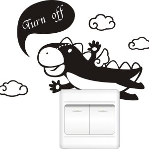 Vinilo decorativo pegatina pared interruptor, cristal, puerta, coche -dragon