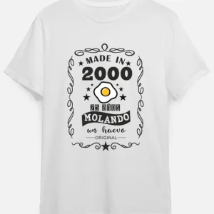 Camiseta de algodón molando un huevo