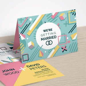 Invitación, tarjeta plegada