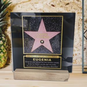 Lampara led personalizada con diseño estrella de la fama, regalo para profe