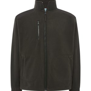 Forro polar para hombre con refuerzo en hombros y codos, cremallera entera