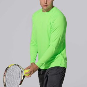 Camiseta técnica manga larga 100% poliéster hombre