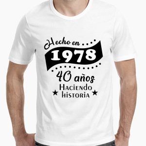 Camiseta de algodón personalizada para cumpleaños, ref: 07