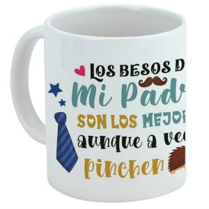 Taza de cerámica regalo para papá, día del padre, los besos de mi padre