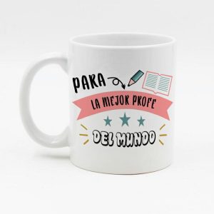 Taza de cerámica regalo para profe, regalo fin de curso