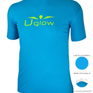 Camiseta Uglow  Super Speed Aero, 75 gramos, TS1- azul celeste/ amarillo