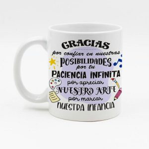 Taza de cerámica regalo para profe, regalo fin de curso