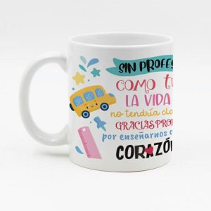 Taza de cerámica regalo para profe, regalo fin de curso