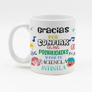 Taza de cerámica regalo para profe, regalo fin de curso