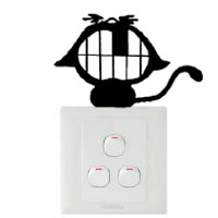 Vinilo decorativo pegatina pared interruptor, cristal, puerta, coche – gato