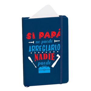 Libreta bloc notas tamaño A5 tapa dura día del padre, si papá no puede nadie puede