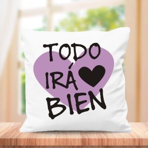 Cojin con frase original, medida 40x40cm con relleno