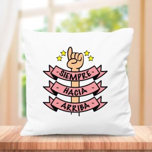 Cojin con frase original, medida 40x40cm con relleno