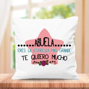 Cojin con frase original, medida 40x40cm con relleno