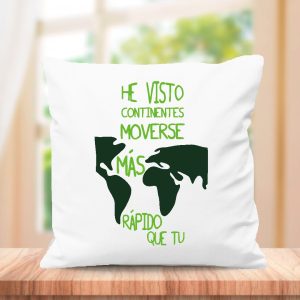 Cojin con frase original, medida 40x40cm con relleno
