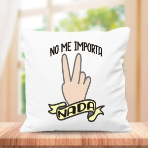 Cojin con frase original, medida 40x40cm con relleno