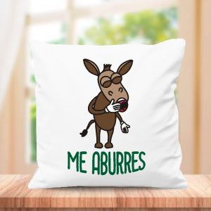 Cojin con frase original, medida 40x40cm con relleno