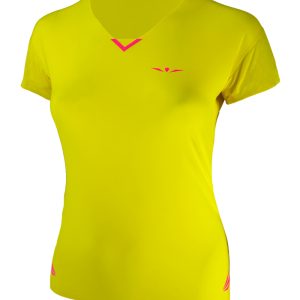 Camisetas de manga corta Basica de mujer Uglow Amarilla