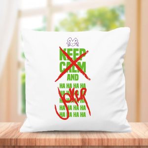 Cojin con frase original, medida 40x40cm con relleno