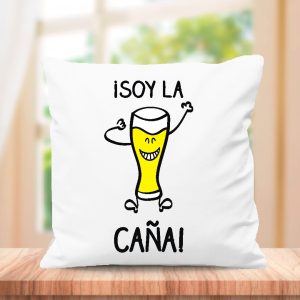 Cojin con frase original, medida 40x40cm con relleno