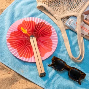 Abanico Pai pai Flor Hawaiana