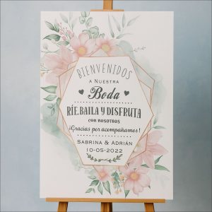 Cartel de Bienvenida para Boda personalizado