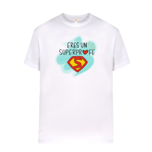 Camiseta de algodón, para profe, superprofe