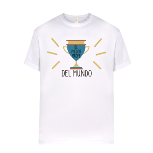 Camiseta de algodón, para profe, El mejor profe del mundo