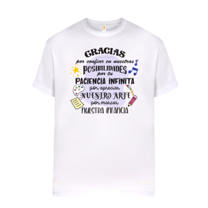 Camiseta de algodón, para profe, paciencia infinita
