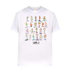Camiseta de algodón, para profe,  Personalizable con los dibujos/fotos de los alumnos