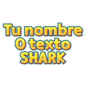 Pegatina texto o nombre personalizado con letras baby shark