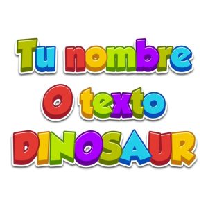 Pegatina texto o nombre personalizado con letras dinosaur infantil