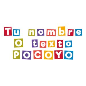 Pegatina texto o nombre personalizado con letras Pocoyo