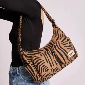 Bolso Emile cebra color canela de Hindbag