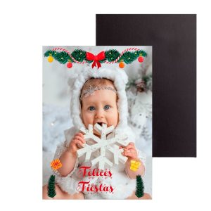 Imán flexible rectangular personalizado Navidad vertical