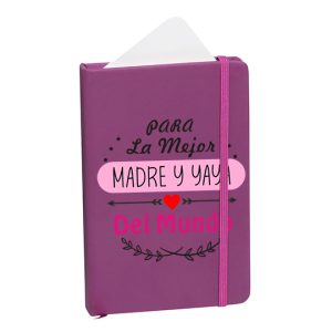 Libreta bloc notas tamaño A5 tapa dura día de la madre, para la mejor madre y yaya del mundo