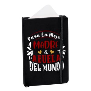 Libreta bloc notas tamaño A5 tapa dura día de la madre, la mejor madre y abuela del mundo
