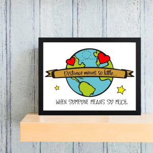 Cuadro amor, Distance means so little…