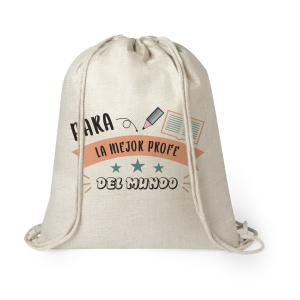 Mochila estilo nature de cuerda, para profe, Para la mejor profe