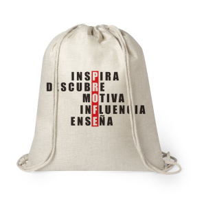 Mochila estilo nature de cuerda, para profe, PROFE